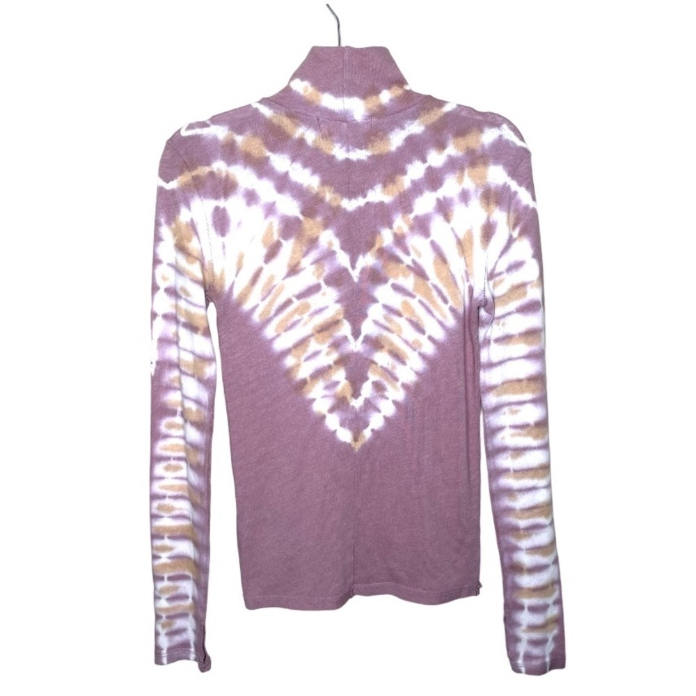 Free People Psychedelic Tie‎ Dye Moody Blossom Turtleneck Tee - Picture 6 of 14